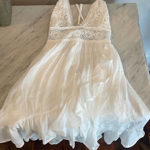 white laced dress